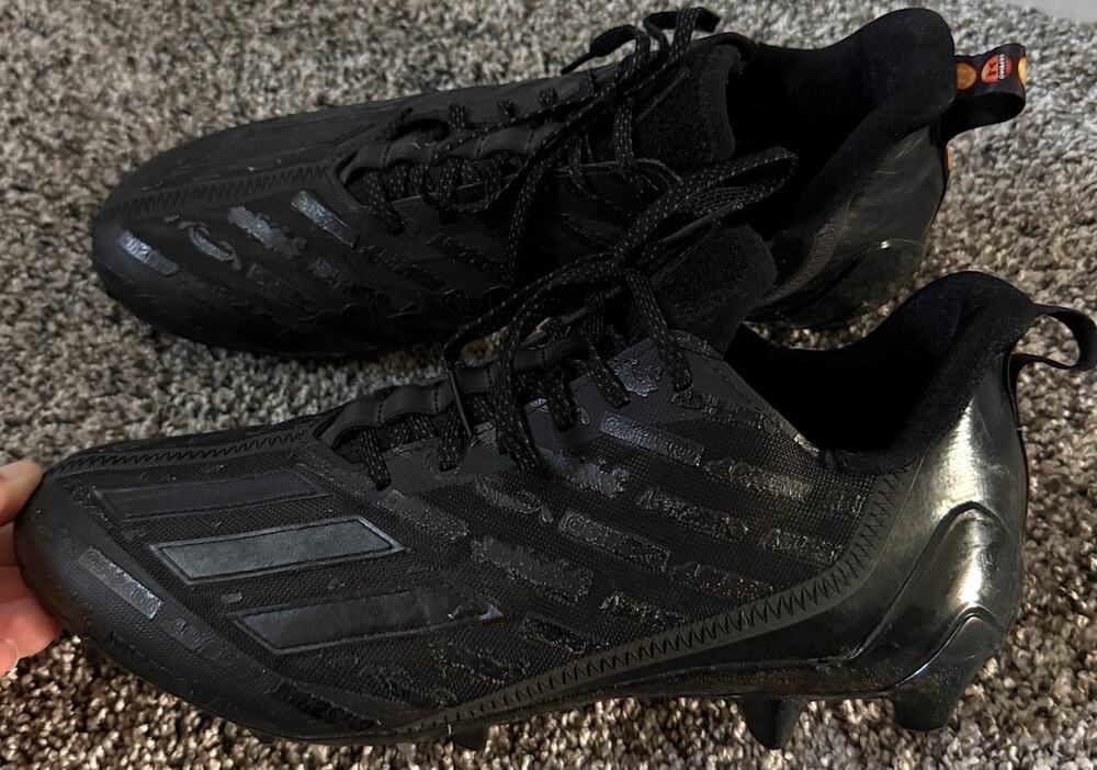 Adidas Adizero 'big mood triple black' football cleats men's size 11